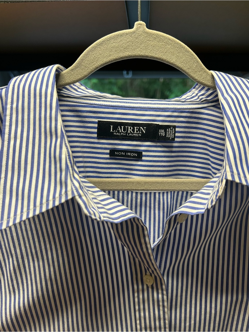 Ralph Lauren Blue & White Striped Button-Down Shirt - Picture 2 of 3